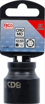 IMPACT SOCKET, HEXAGON | 12.5 MM (1/2") DRIVE | 27 MM (5227)
