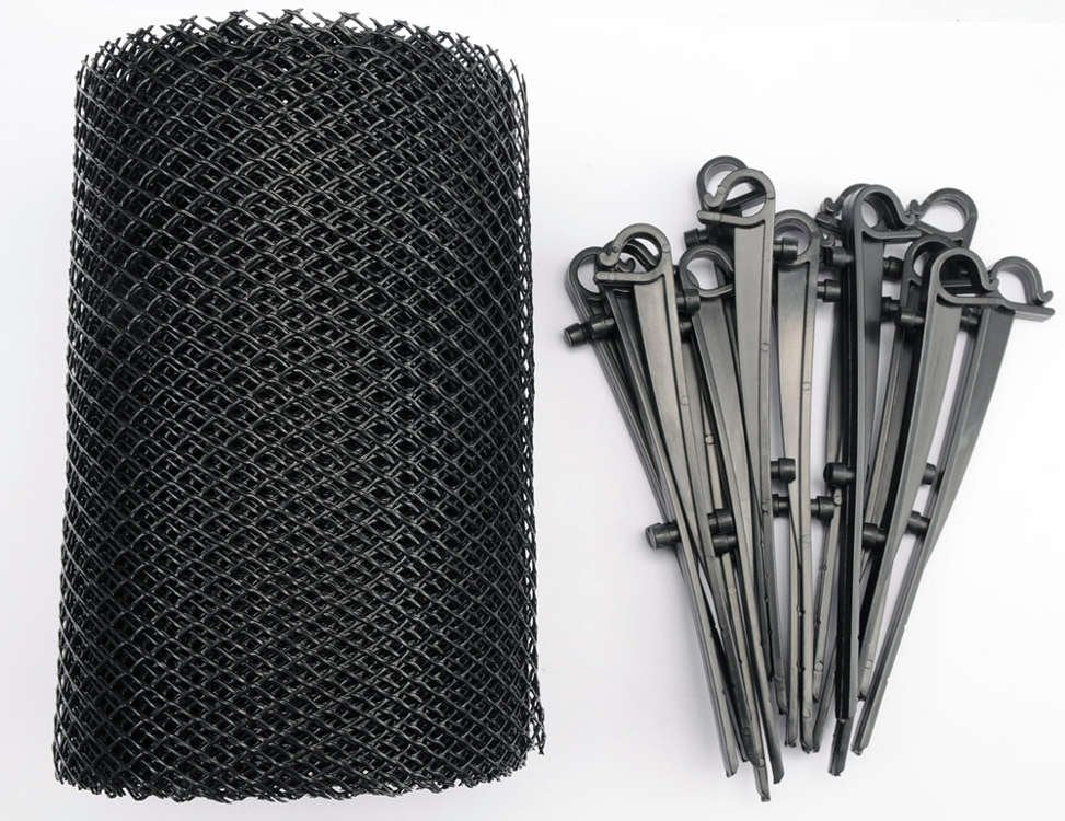 GUTTER MESH W. HOOKS 18MMX6M (69851)