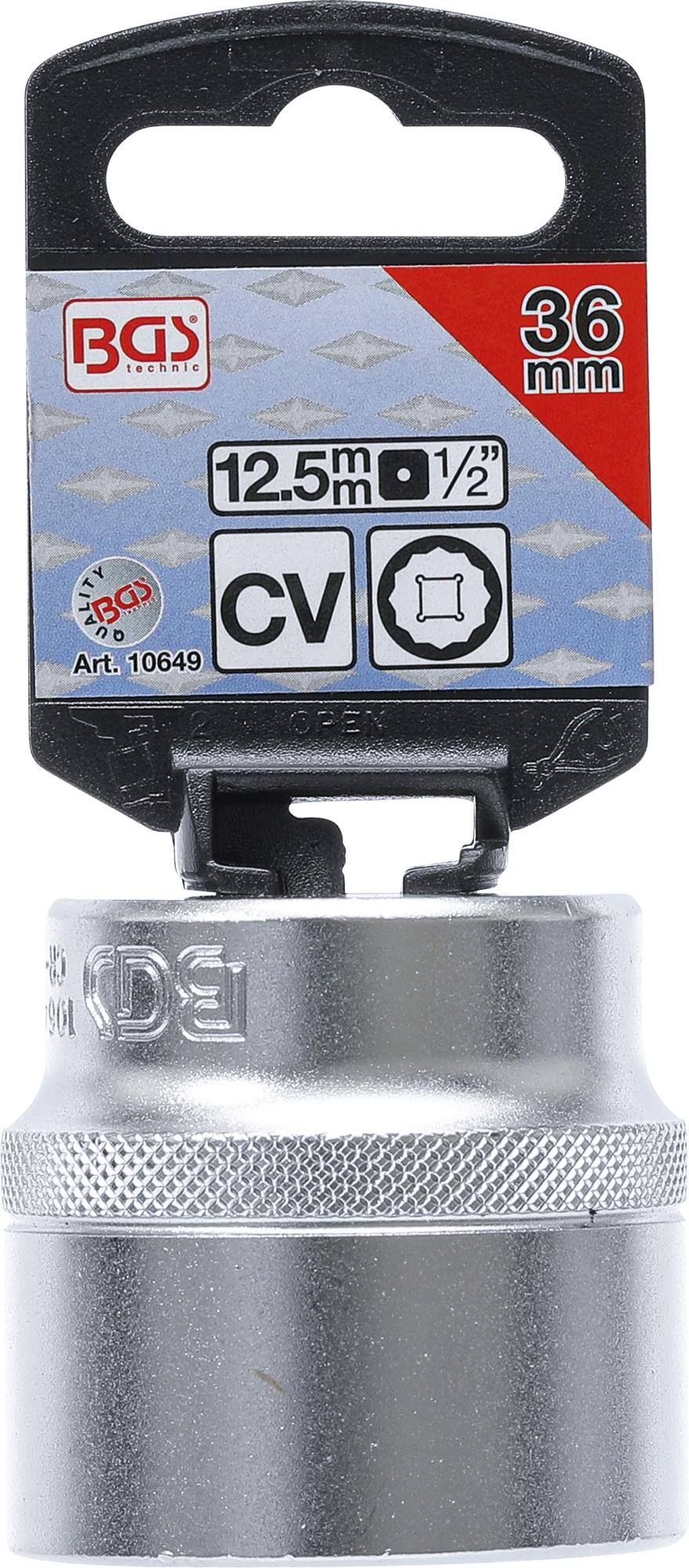 SOCKET, 12-POINT | 12.5 MM (1/2") DRIVE | 36 MM (10649)