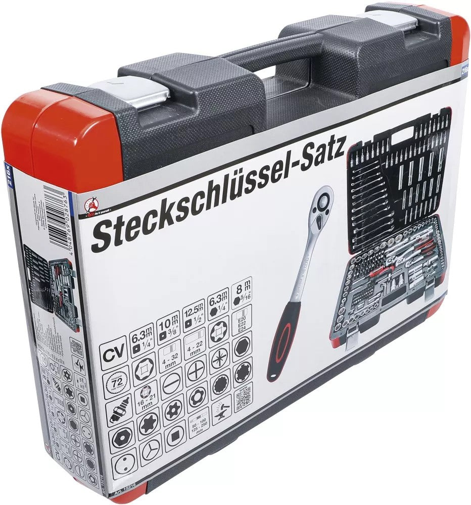 SOCKET SET | 6.3 MM (1/4") / 10 MM (3/8") / 12.5 MM (1/2") DRIVE | 216 PCS. (15216)