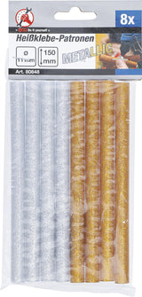 GLUE STICKS | GOLD/SILVER METALLIC | Ø 11 MM, 150 MM | 8 PCS. (80848)