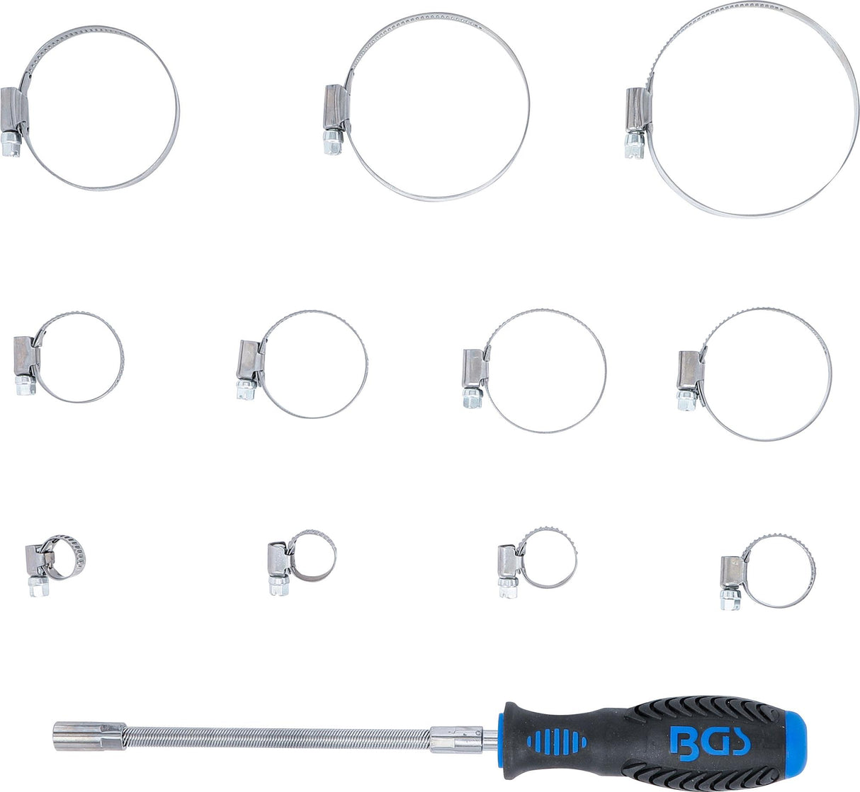 HOSE CLAMP SET | STAINLESS | ON DISPLAY BOARD | 111 PCS. (8095)
