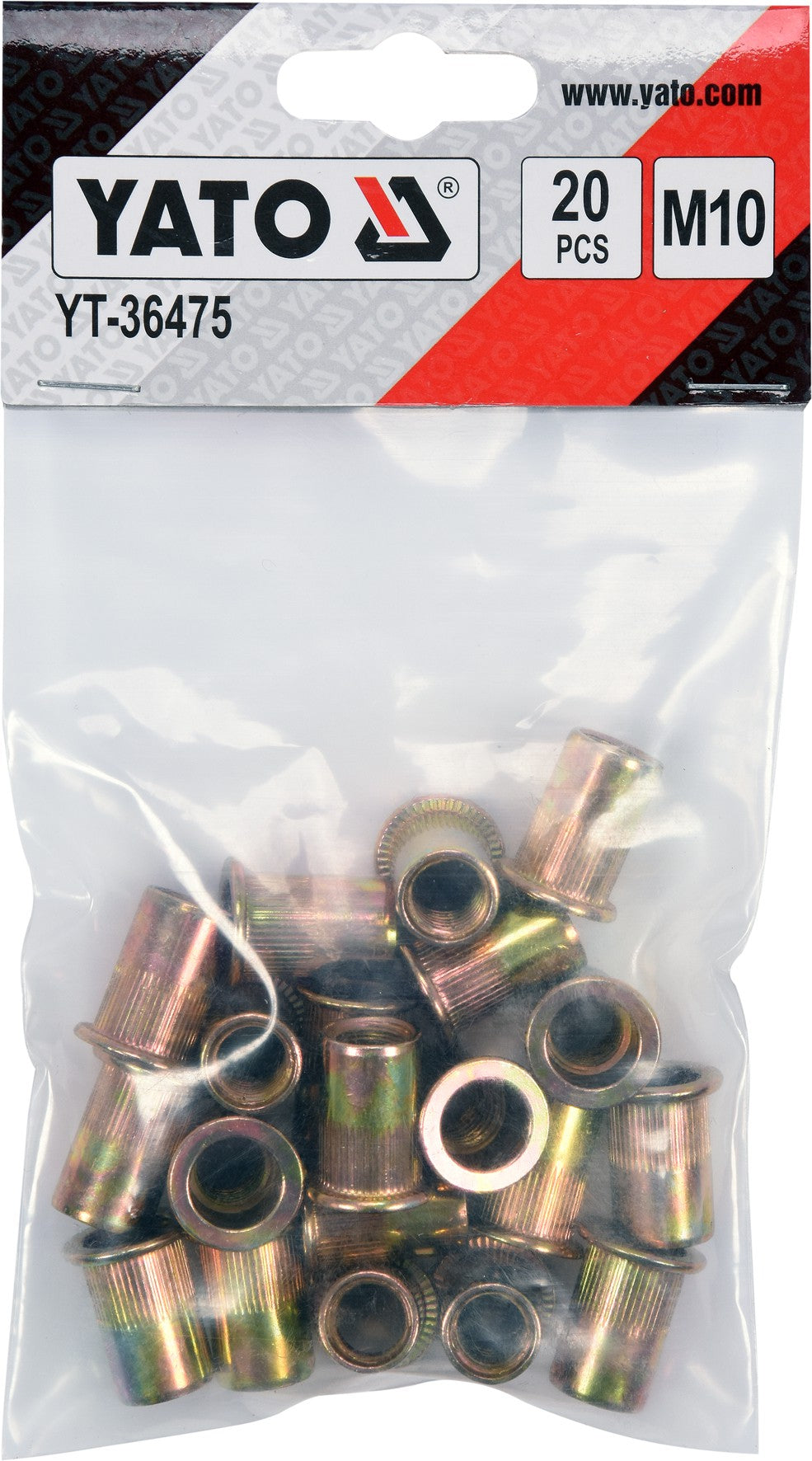 THREADED STEEL RIVET NUTS M10, 20PCS (YT-36475)
