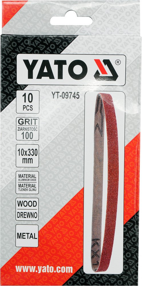 SANDING BELT P100 SIZE 10X330MM (YT-09745)