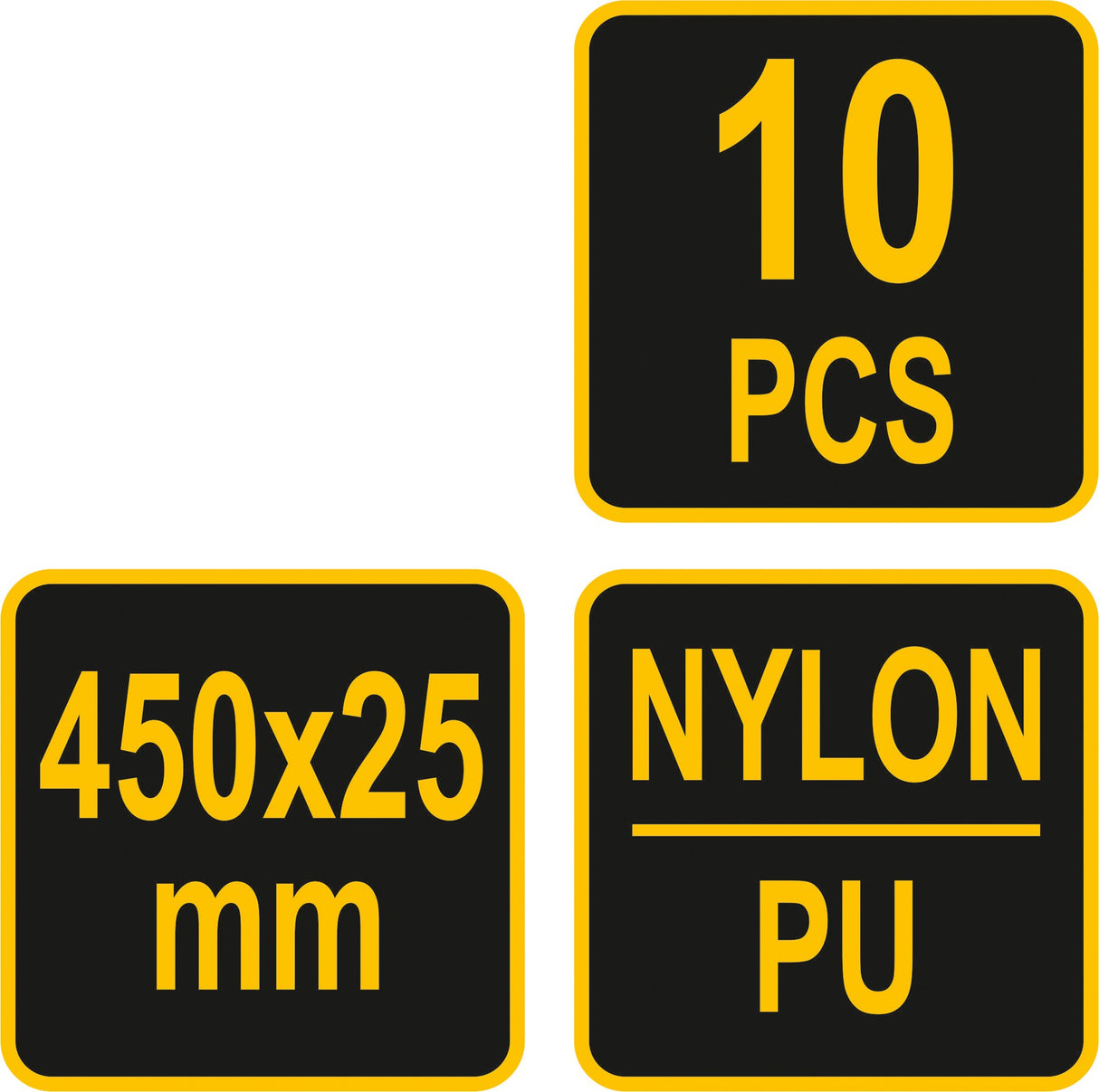 HOOK AND LOOP CABLE TIES 450MM 10PCS (73855)