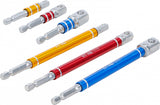 ELECTRIC DRILL ADAPTOR SET | MULTICOLOUR | 6.3 MM (1/4") DRIVE | EXTERNAL SQUARE 6.3 MM (1/4") / 10 MM (3/8") / 12.5 MM (1/2") MM | 75 - 150 MM | 6 PCS. (74424)
