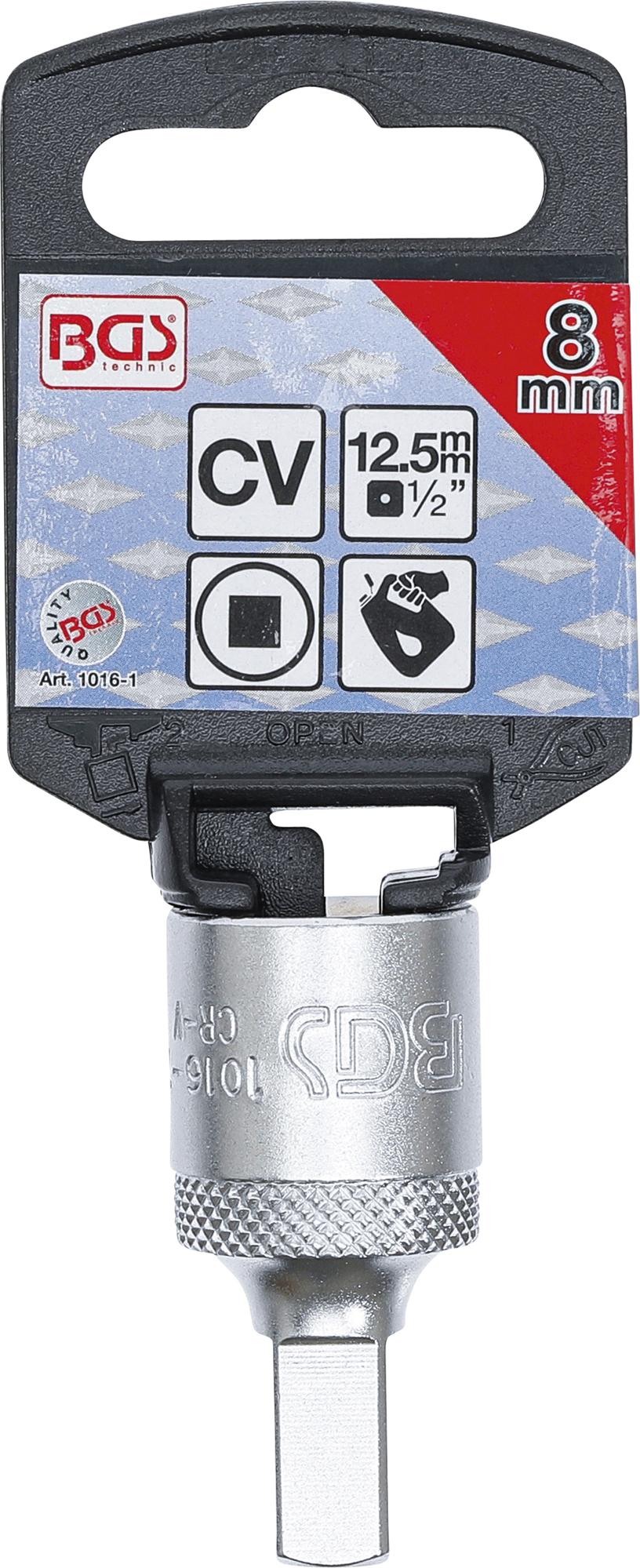 OIL SERVICE SOCKET | 12.5 MM (1/2") DRIVE | INTERNAL SQUARE | 8 MM (1016-1)