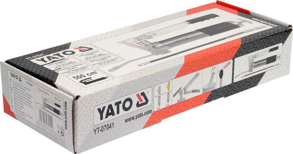 TWO PISTON HEAVY-DUTY GREASE GUN 0.5L (YT-07041)