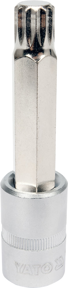 SOCKET BIT SPLINE 1/2" M14 L100MM (YT-04355)