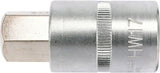 SOCKET BIT HEX 1/2" 17MM L55MM (YT-04388)