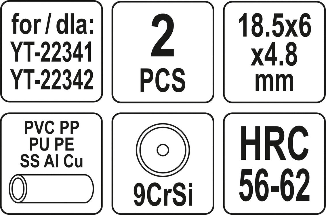 SPARE CUTTING WHEELS FOR YT-22341-22342 (YT-22343)
