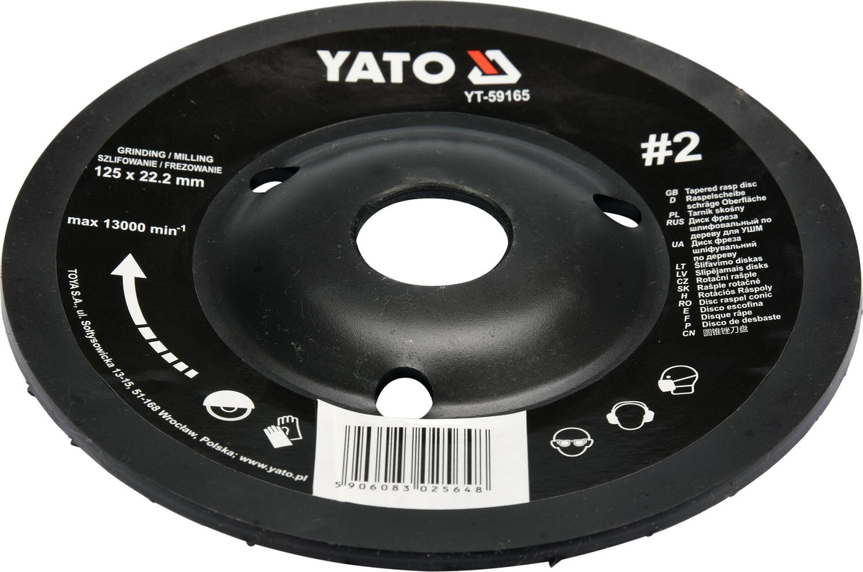 TAPERED RASP DISC 125MM NO2 (YT-59165)