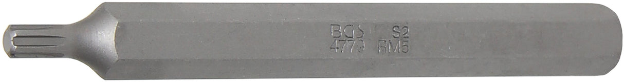 BIT | LENGTH 100 MM | 10 MM (3/8") DRIVE | SPLINE (FOR RIBE) M5 (4770)