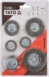 CUP BRUSHES SET 6PCS INOX (YT-47593)