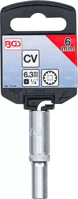 SOCKET, GEAR LOCK, DEEP | 6.3 MM (1/4") DRIVE | 6 MM (10156)