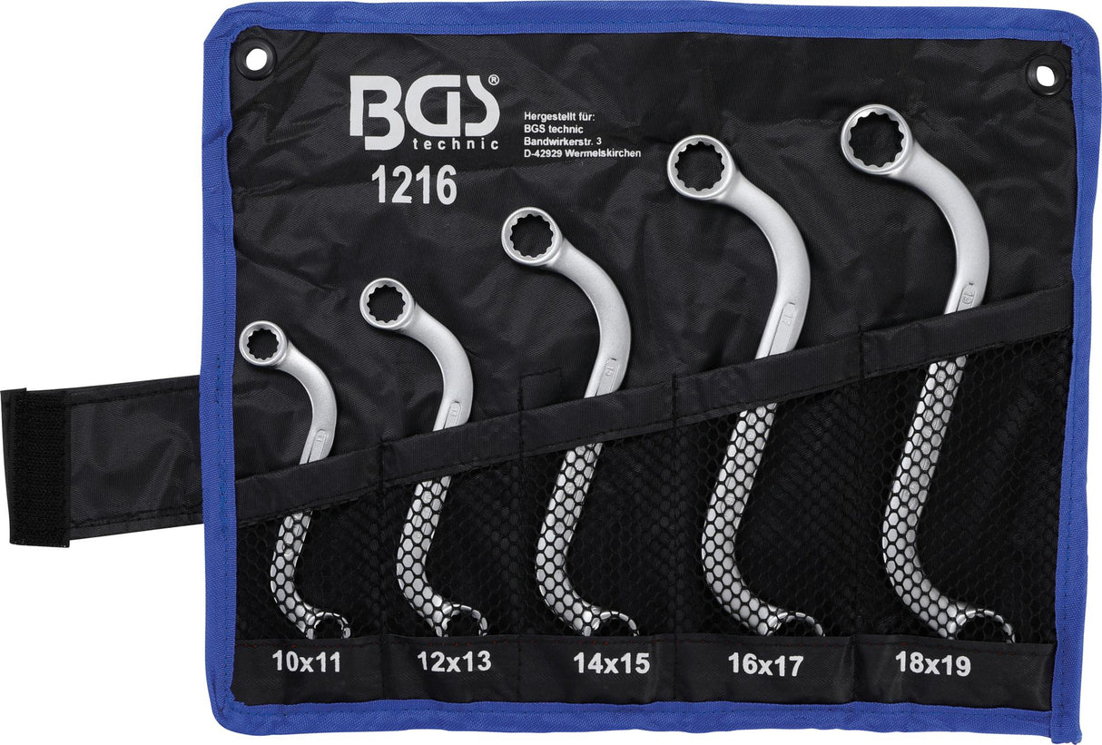 DOUBLE RING SPANNER SET | S-TYPE | 10 X 11 - 18 X 19 MM | 5 PCS. (1216)
