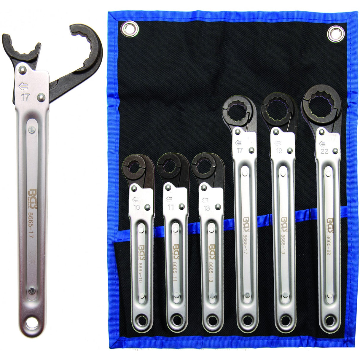 LINE RATCHET WRENCH SET | 6 PCS. (8665)