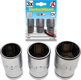 SOCKET SET | 12.5 MM (1/2") DRIVE | 15 - 17 - 19 MM | 3 PCS. (15125)