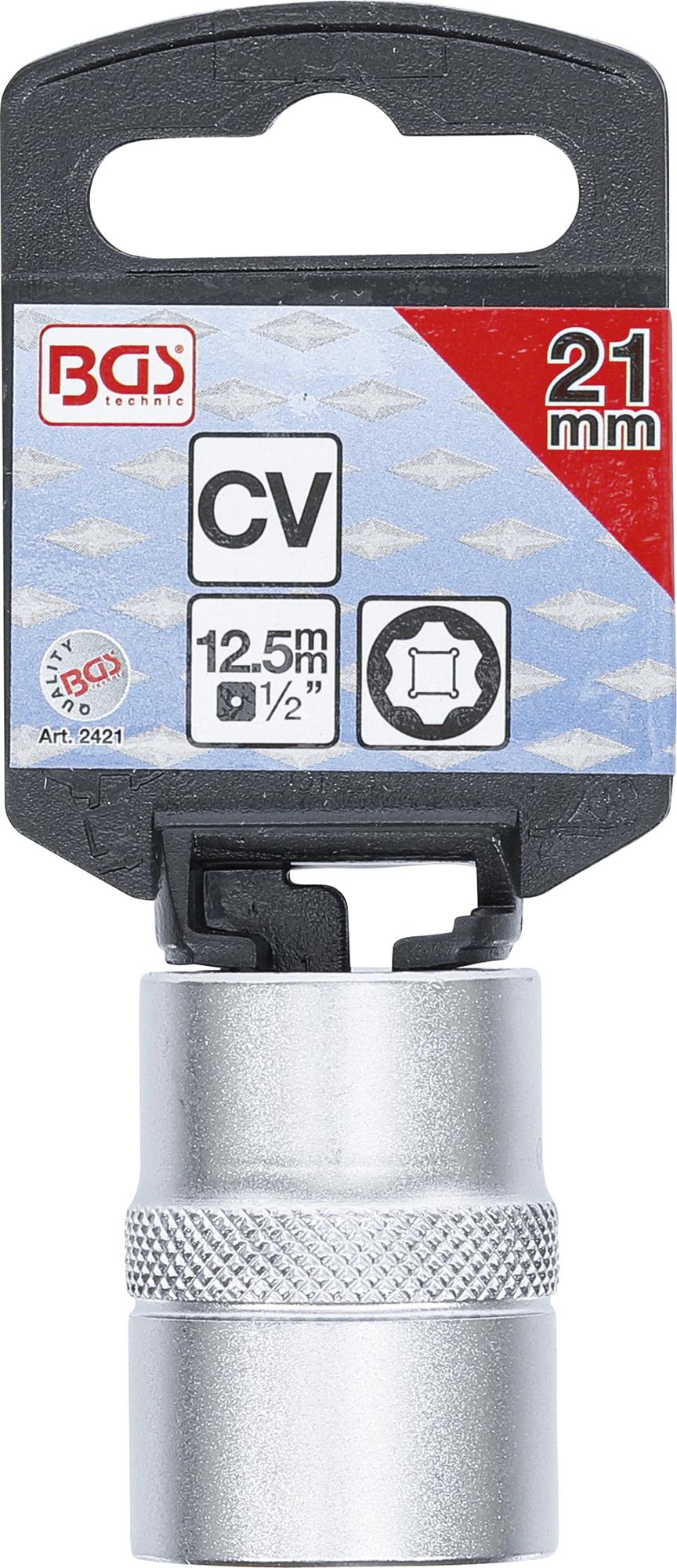 SOCKET, SUPER LOCK | 12.5 MM (1/2") DRIVE | 21 MM (2421)