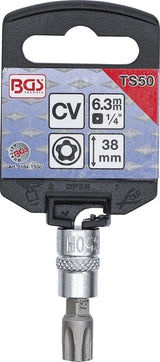 BIT SOCKET | 6.3 MM (1/4") DRIVE | T-STAR TAMPERPROOF (FOR TORX) TS50 (5184-TS50)