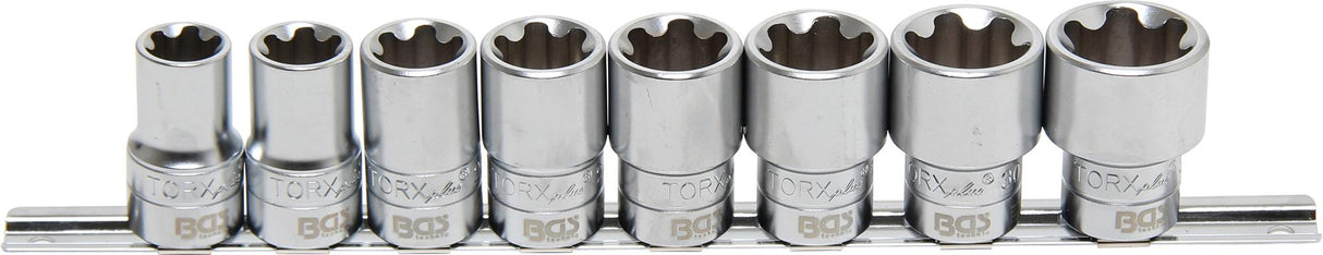 SOCKET SET, T-STAR PLUS (FOR TORX PLUS) | 12.5 MM (1/2") DRIVE | 18EP - 32EP | 8 PCS. (8806)