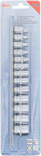 SOCKET SET, 12-POINT | 6.3 MM (1/4") DRIVE | 4 - 14 MM | 13 PCS. (2269)
