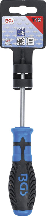 SCREWDRIVER | T-STAR (FOR TORX) T15 | BLADE LENGTH 80 MM (4918)