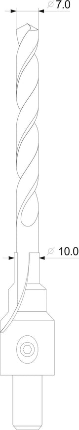 CONFIRMAT SCREW DRILL BIT 7-10MM (YT-33023)