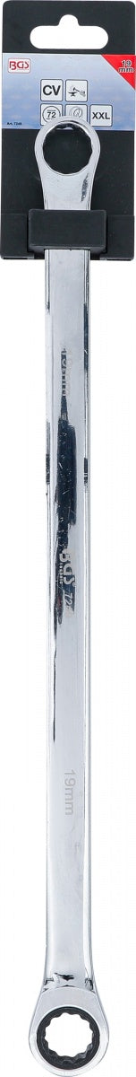 RATCHET RING WRENCH AND RING SPANNER | EXTRA LONG | 19 MM (7249)