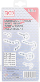 SCREW HOOK ASSORTMENT | 151 PCS. (8136)