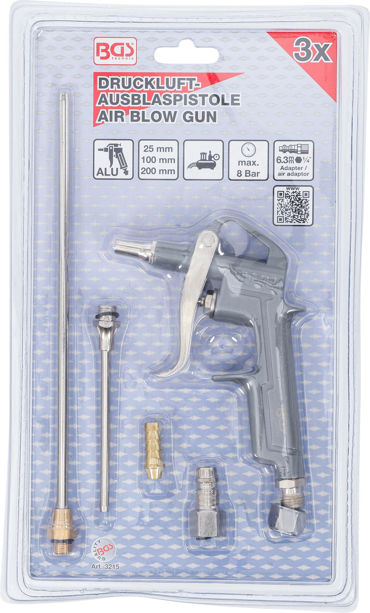 AIR BLOW GUN | ALUMINIUM PRESSURE DIE CASTING | WITH 3 NOZZLES (3215)