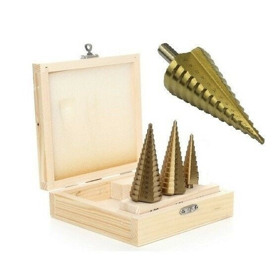 STEP DRILL BITS FOR HOLE ENLARGEMENT | 4-32 MM | 3 PCS. (EB-4345)