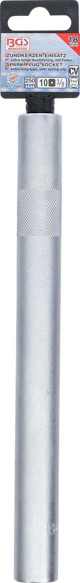 SPARK PLUG SOCKET, 12-POINT, EXTRA LONG | 10 MM (3/8") DRIVE | 18 MM (2449)