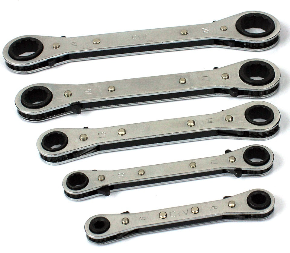 DOUBLE-SIDED RATCHET WRENCH SET | 6X8-19X22 MM | 5 PCS. (1450V)