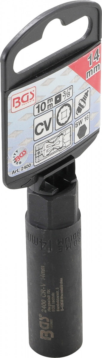 SPARK PLUG SOCKET, HEXAGON | 10 MM (3/8") DRIVE | 14 MM (2400)