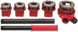 PIPE THREAD DIE SET WITH RATCHET | 3/8"- 1 1/4" | 5 PCS. (EQ-7629)