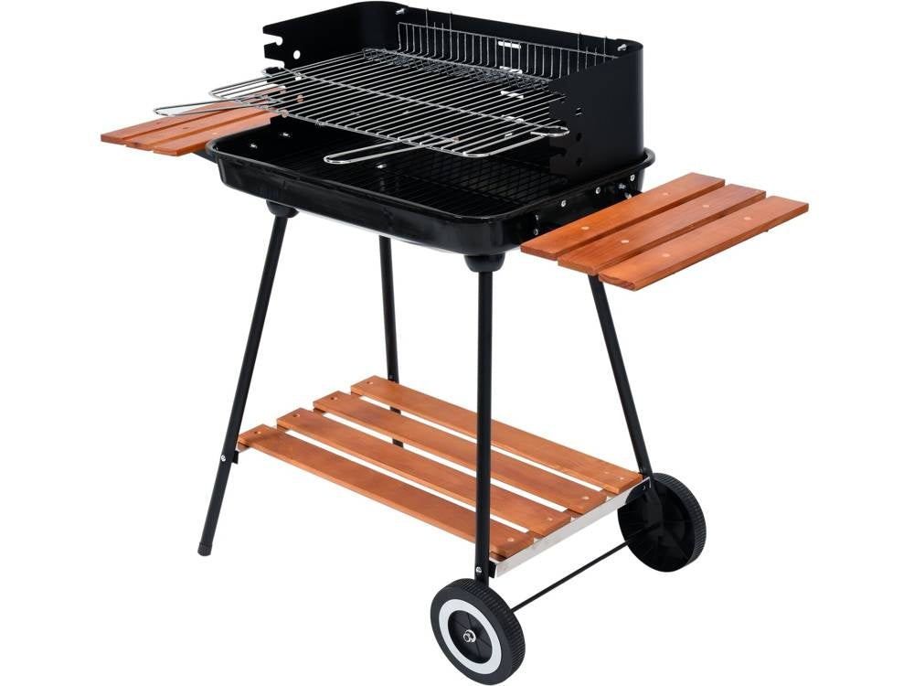 OUTDOOR GRILL | WITH SHELVES | 53X33 CM (99589)