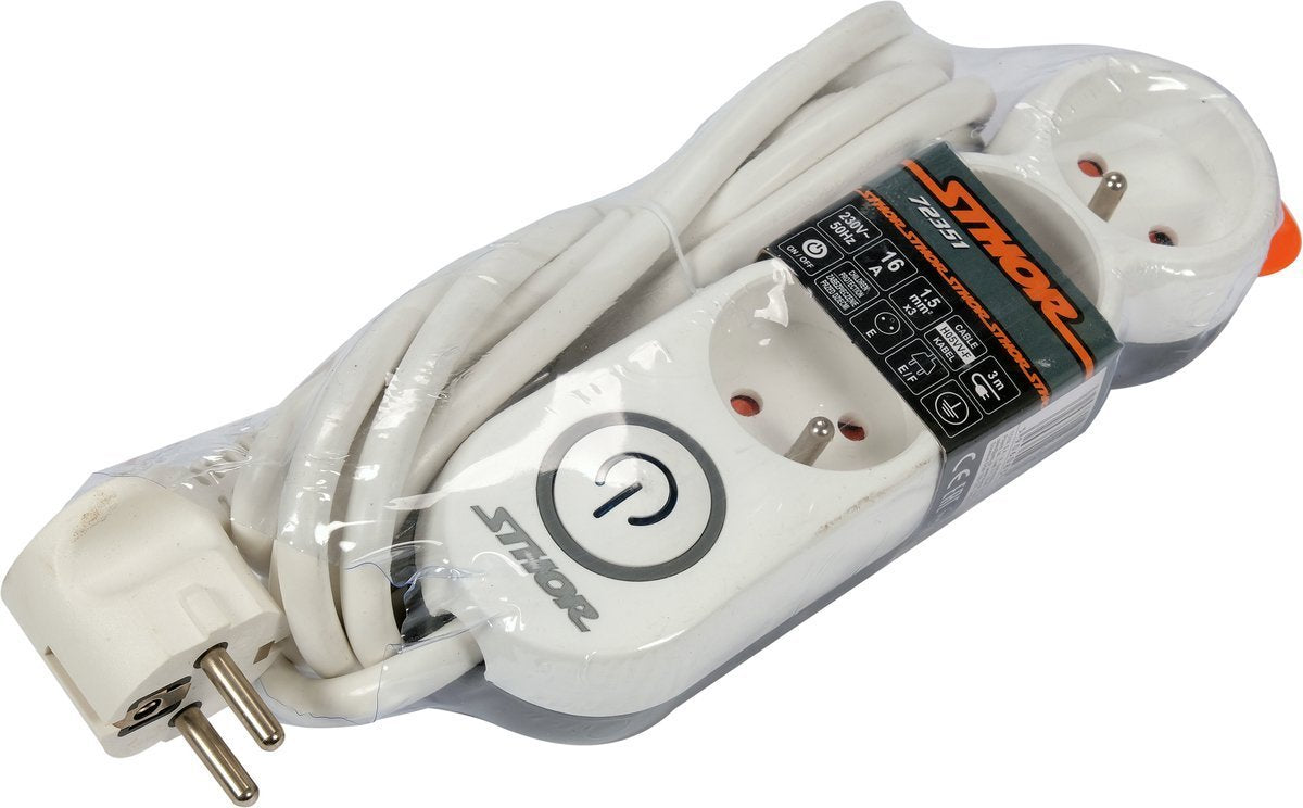 POWER STRIP W. GROUND 3S 3M (72351)