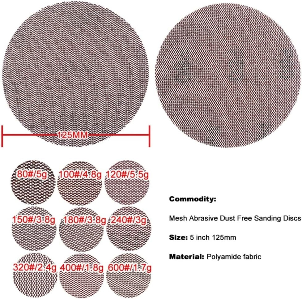 ABRASIVE MESH SANDING DISCS | P80 - P600 | 125 MM | 30 PCS. (MSD30)