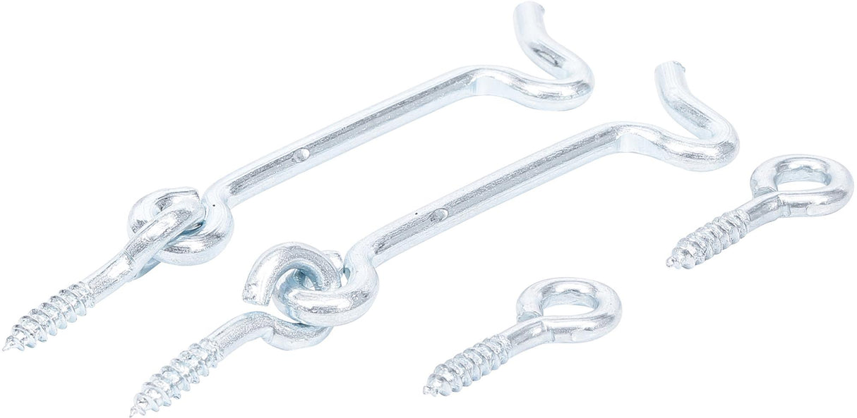 LOCK GATE HOOK AND EYE SET | 4.0 X 80 MM | 2 PCS. (80942)