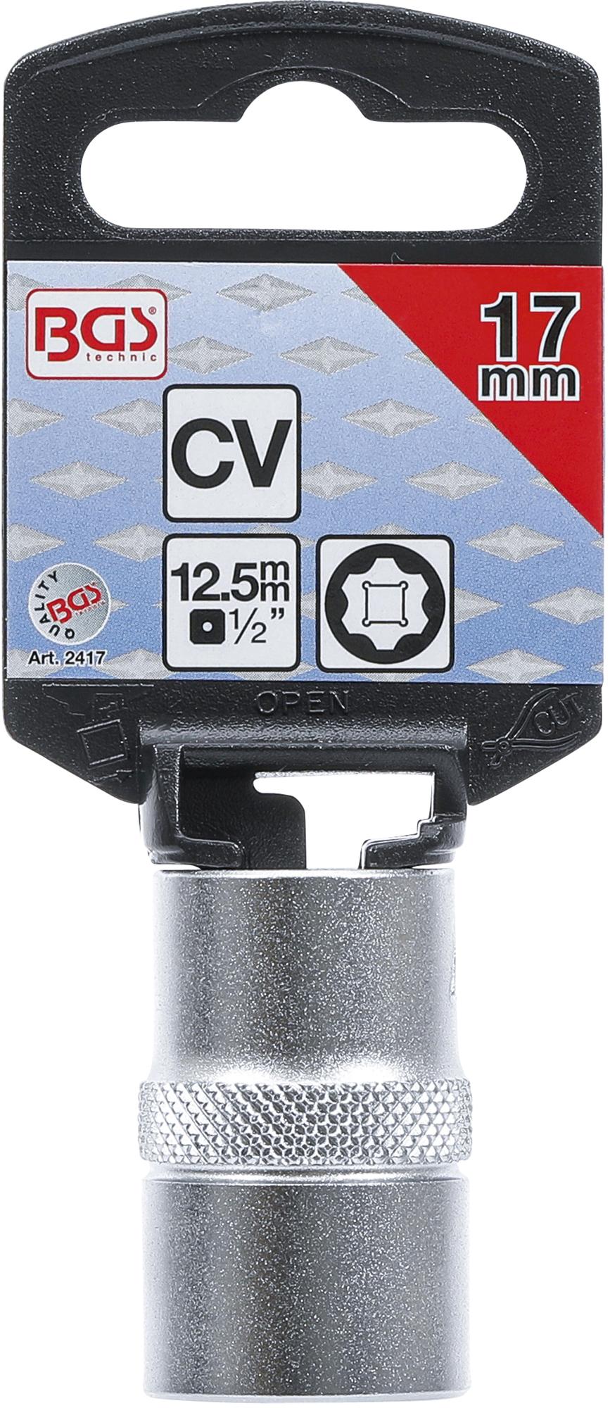 SOCKET, SUPER LOCK | 12.5 MM (1/2") DRIVE | 17 MM (2417)