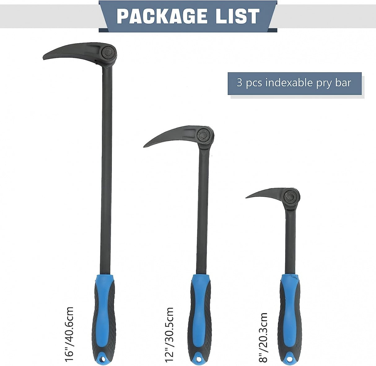 TIRE LEVER SET | TELESCOPIC WITH FLEX HANDLE | 11 DIRECTIONS | 3 PCS. (APB3S)