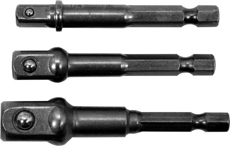 3PCS SOCKET ADAPTER HEX 1/4, 3/8, 1/2 (YT-04685)