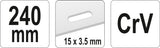 SHEET METAL PLIERS | FOR CUTTING OPENINGS 15 X 3.5 MM | 240 MM (YT-18975)