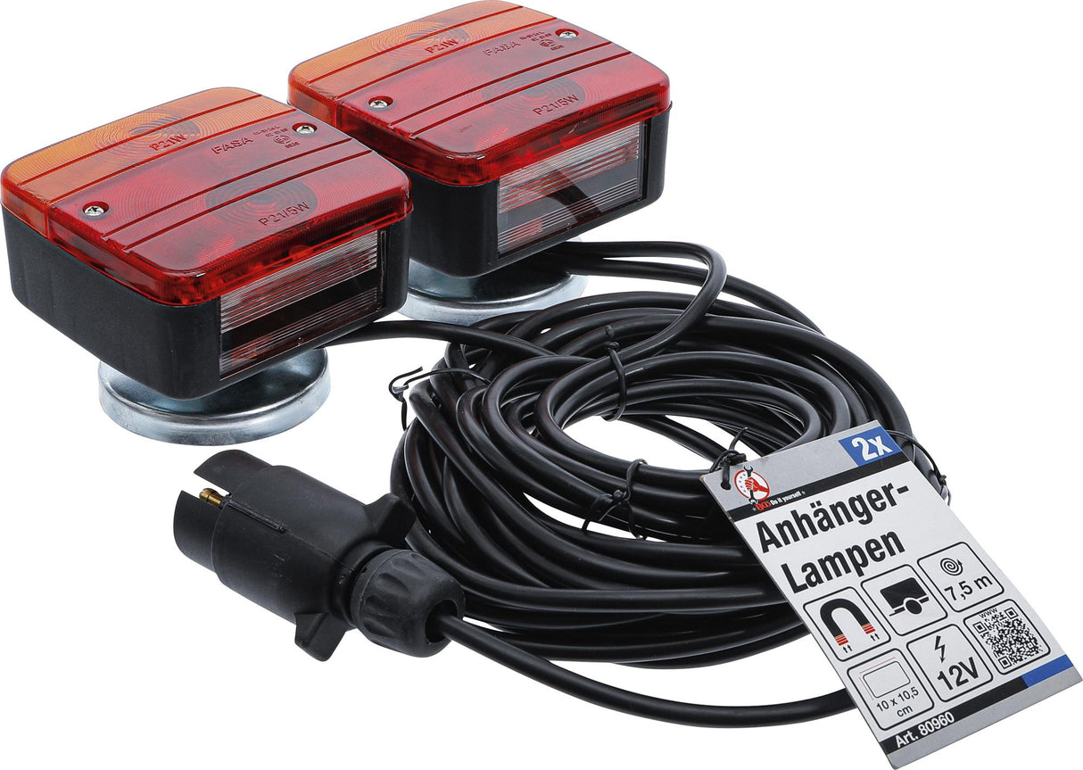 TRAILER LAMPS WITH MAGNETIC HOLDER | 2 PCS. (80960)