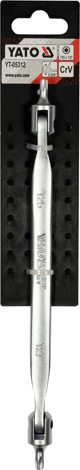 TORX DOUBLE HEAD FLEXIBLE WRENCH T25XT27 (YT-05312)