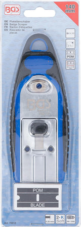 BADGE SCRAPER | 40 MM | WITH 6 PLASTIC SCRAPER BLADES (70912)