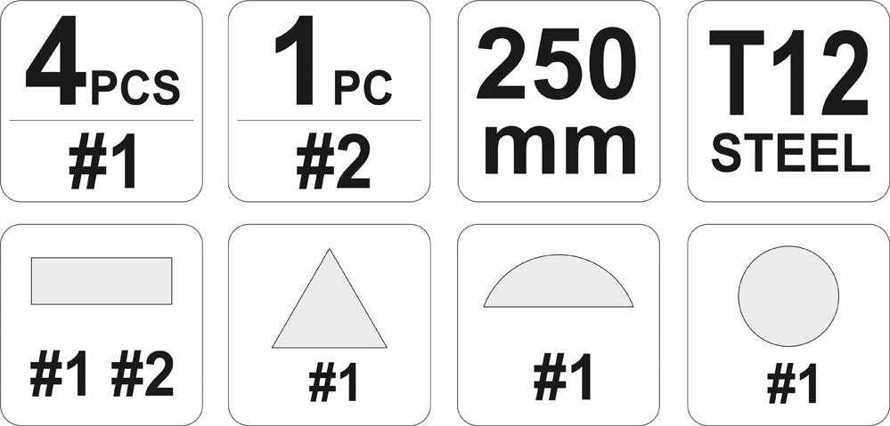 STEEL FILE SET 5PCS (YT-6238)
