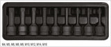 IMPACT BIT SOCKET SET SPLINE 9PCS 1/2" (YT-10691)
