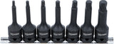 SCREW EXTRACTOR SET | 12.5 MM (1/2") DRIVE | FOR DAMAGED INTERNAL HEXAGON 4 - 12 MM | 7 PCS. (7004)